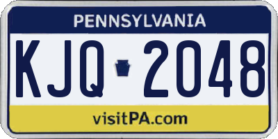 PA license plate KJQ2048
