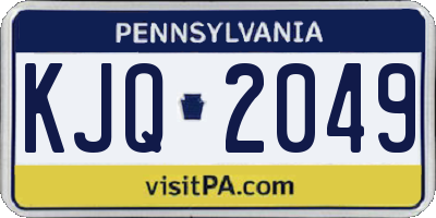 PA license plate KJQ2049