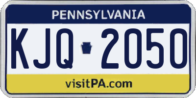 PA license plate KJQ2050