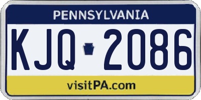 PA license plate KJQ2086