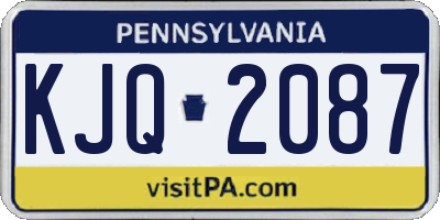 PA license plate KJQ2087