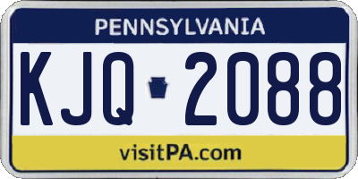 PA license plate KJQ2088