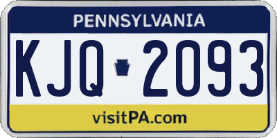 PA license plate KJQ2093