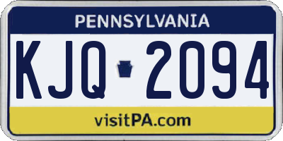 PA license plate KJQ2094