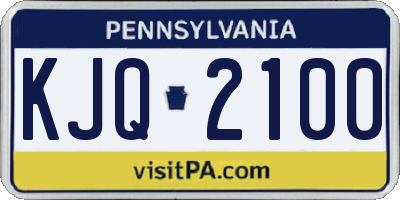 PA license plate KJQ2100
