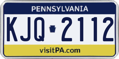 PA license plate KJQ2112