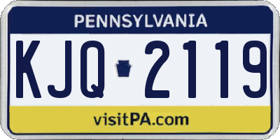 PA license plate KJQ2119