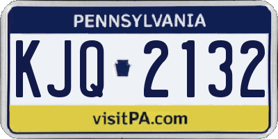PA license plate KJQ2132