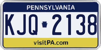 PA license plate KJQ2138
