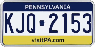 PA license plate KJQ2153