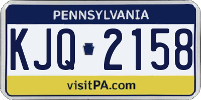 PA license plate KJQ2158