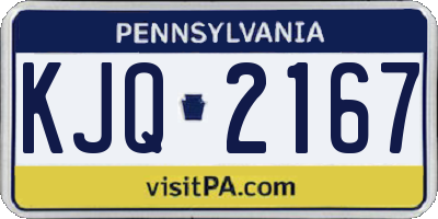 PA license plate KJQ2167