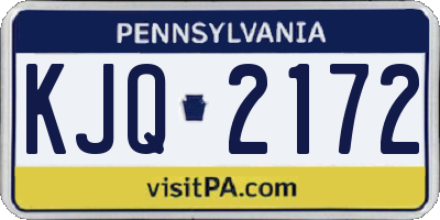 PA license plate KJQ2172