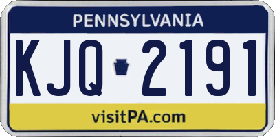 PA license plate KJQ2191