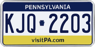 PA license plate KJQ2203