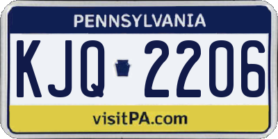 PA license plate KJQ2206