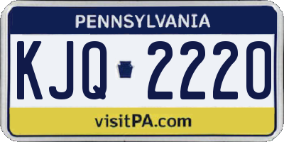PA license plate KJQ2220