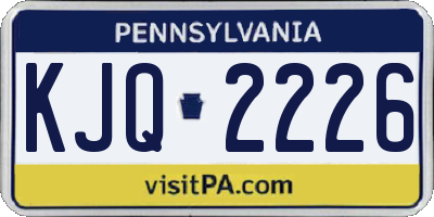 PA license plate KJQ2226