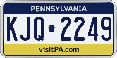 PA license plate KJQ2249