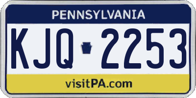 PA license plate KJQ2253
