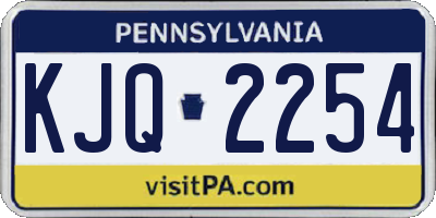 PA license plate KJQ2254