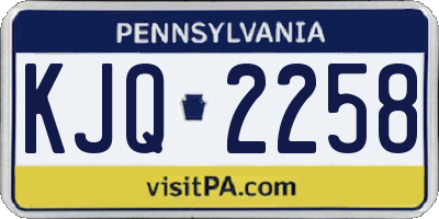 PA license plate KJQ2258