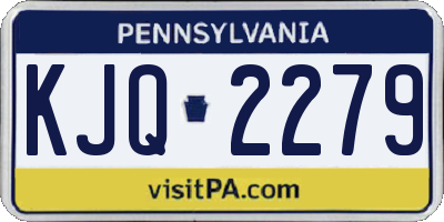 PA license plate KJQ2279