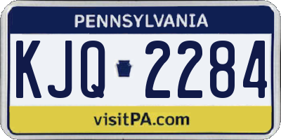 PA license plate KJQ2284