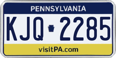 PA license plate KJQ2285
