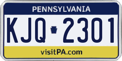 PA license plate KJQ2301