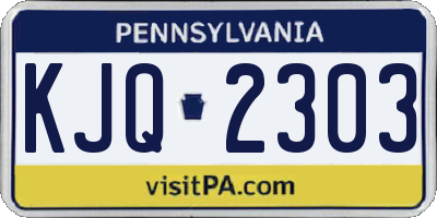 PA license plate KJQ2303