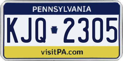 PA license plate KJQ2305