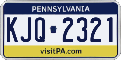 PA license plate KJQ2321