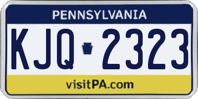 PA license plate KJQ2323