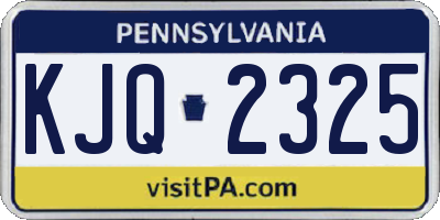 PA license plate KJQ2325
