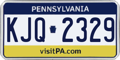 PA license plate KJQ2329