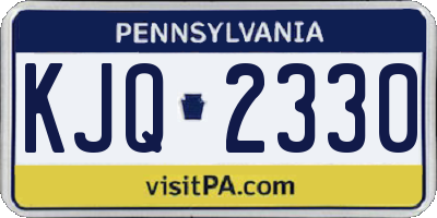 PA license plate KJQ2330