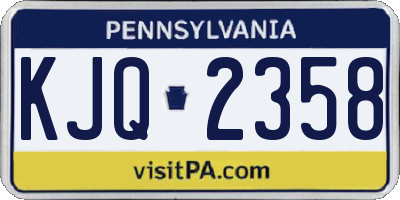 PA license plate KJQ2358