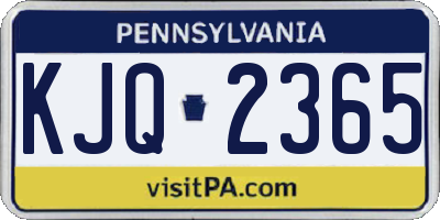 PA license plate KJQ2365