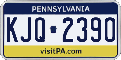 PA license plate KJQ2390