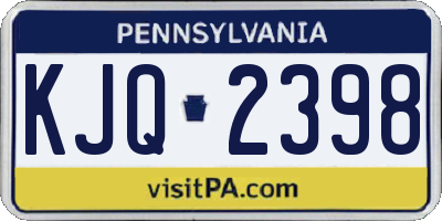 PA license plate KJQ2398