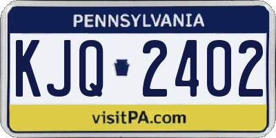 PA license plate KJQ2402