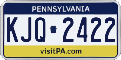 PA license plate KJQ2422