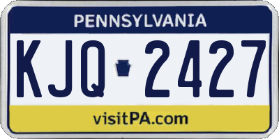 PA license plate KJQ2427