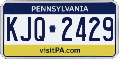 PA license plate KJQ2429