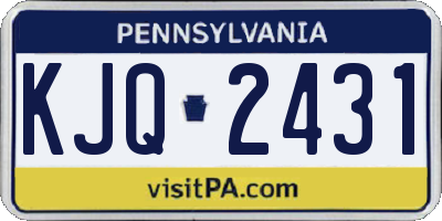 PA license plate KJQ2431