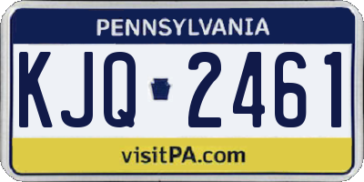 PA license plate KJQ2461