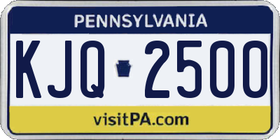 PA license plate KJQ2500