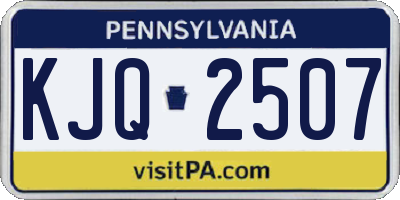 PA license plate KJQ2507