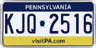 PA license plate KJQ2516